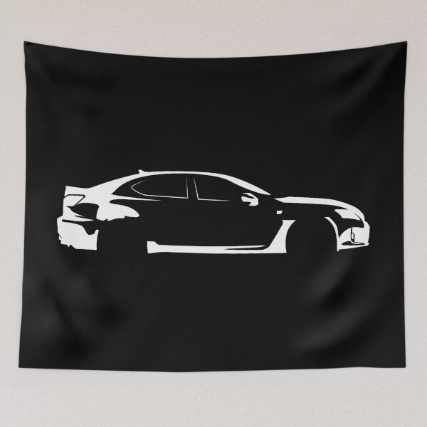 Item preview, IS F V8 (2014) Minimalist Car Silhouette (White) designed and sold by FearnCreative.