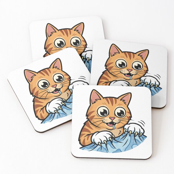 Item preview, Cute Goofy Orange Cat Cartoon Sticker with Playful Mischief Mood designed and sold by DiNata.