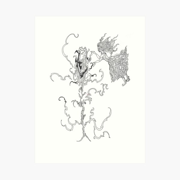 healing a flower Art Print