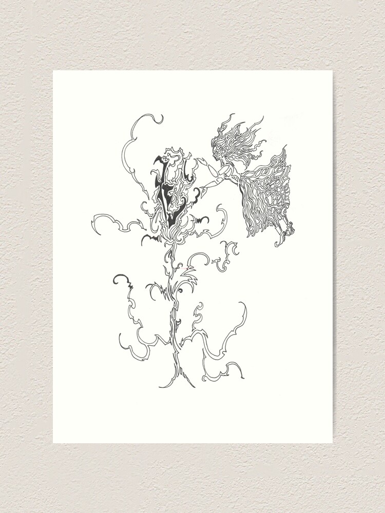 Thumbnail 1 of 3, Art Print, healing a flower designed and sold by Anthropolog.