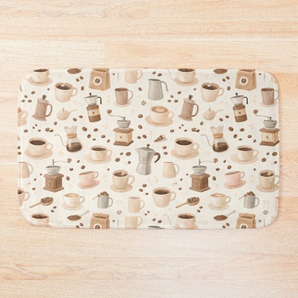 Item preview, Cute Coffee Cup and Grinder Seamless Pattern designed and sold by juthamas8426.