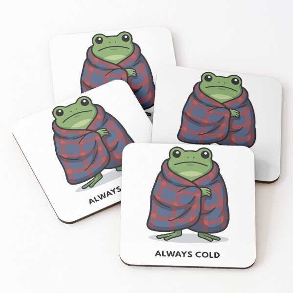 Item preview, Funny Frog Wrapped in Blanket Always Cold Freezing Humor designed and sold by Floomart.