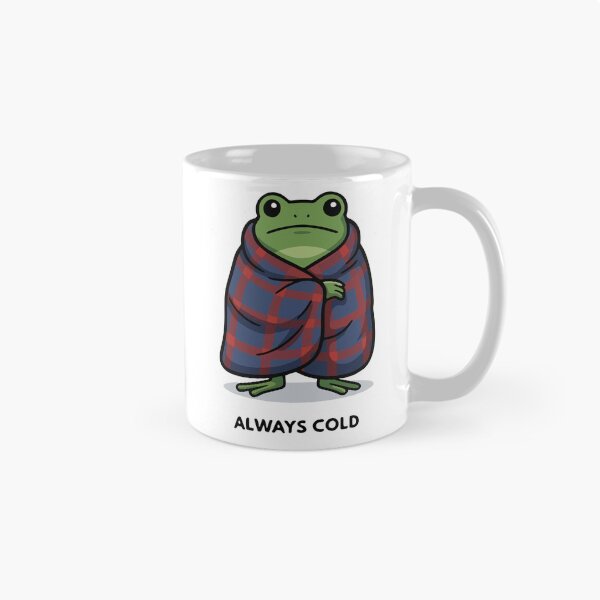 Item preview, Funny Frog Wrapped in Blanket Always Cold Freezing Humor designed and sold by Floomart.