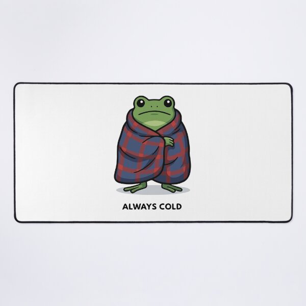Item preview, Funny Frog Wrapped in Blanket Always Cold Freezing Humor designed and sold by Floomart.