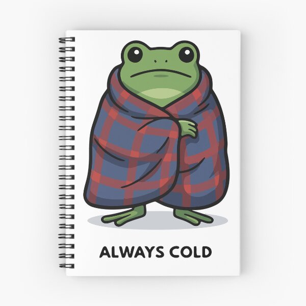 Item preview, Funny Frog Wrapped in Blanket Always Cold Freezing Humor designed and sold by Floomart.