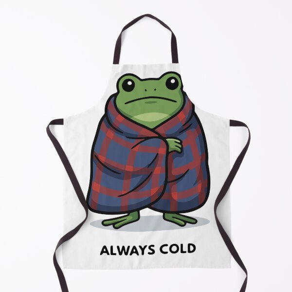 Item preview, Funny Frog Wrapped in Blanket Always Cold Freezing Humor designed and sold by Floomart.