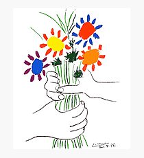 Pablo Picasso Blumenstrauß des Friedens 1958 (Blumenstrauß mit den Händen), T-Shirt, Artwork Fotodruck
