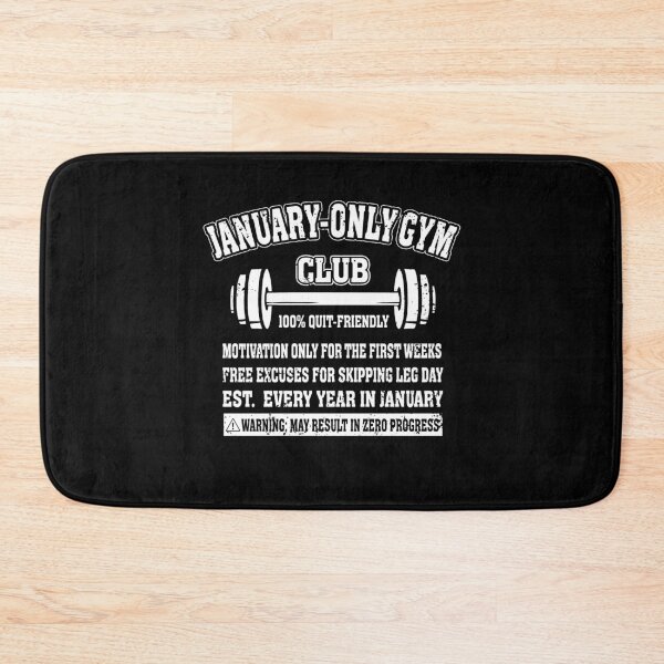 Item preview, Funny January Only Gym Club - New Year Resolution Sarcastic Fitness designed and sold by erion5k.