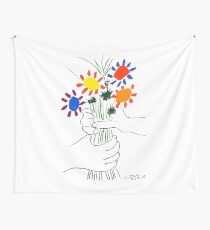 Pablo Picasso Bouquet Of Peace 1958 (Flowers Bouquet With Hands), T Shirt, Artwork Wall Tapestry