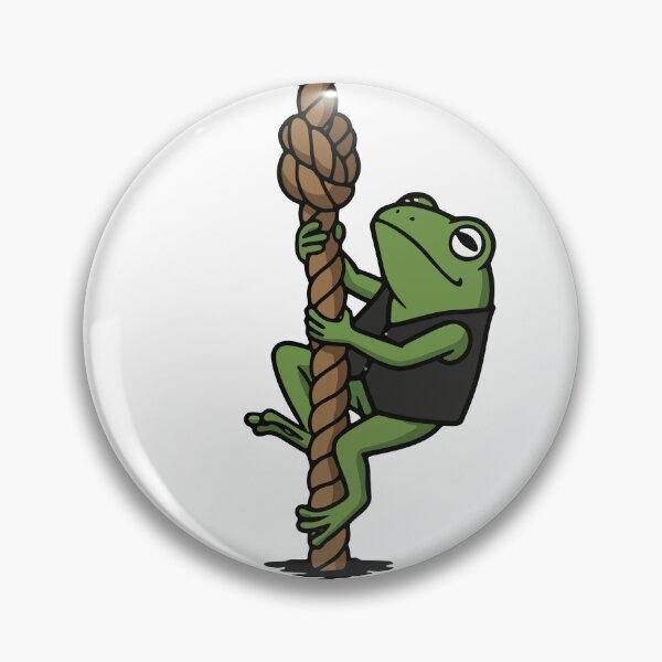 Item preview, Funny Frog Climbing Rope Gym Class Escaping Work Humor designed and sold by Floomart.