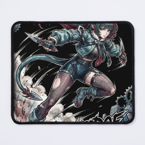 Item preview, Jane Doe Zenless Zone Zero ZZZ Public Security Physical Anomaly Rat Thiren Tail Blade Infiltrator Shield Dash Fan Art Portrait Poster T-Shirt Sticker Gift designed and sold by Senpaiwaves.