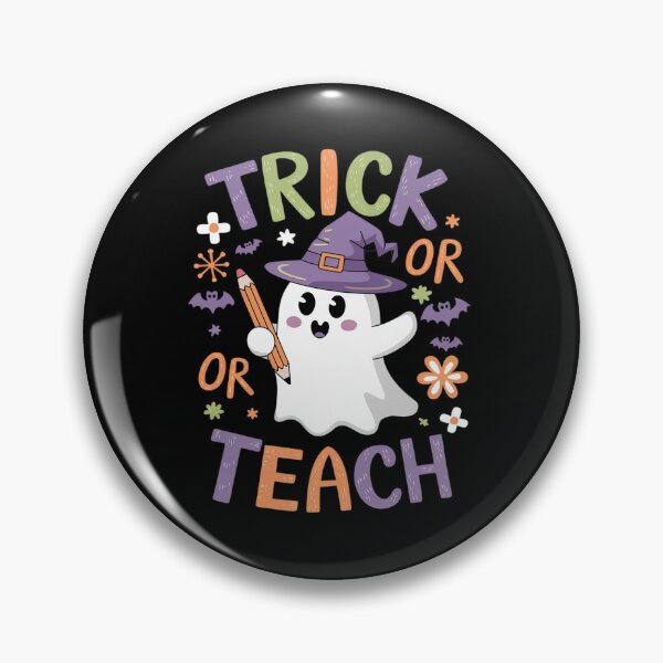 Artikelvorschau, Süßes oder Saures, Groovy Teacher Halloween Floral Ghost entworfen und verkauft von RsFilsingerArt.
