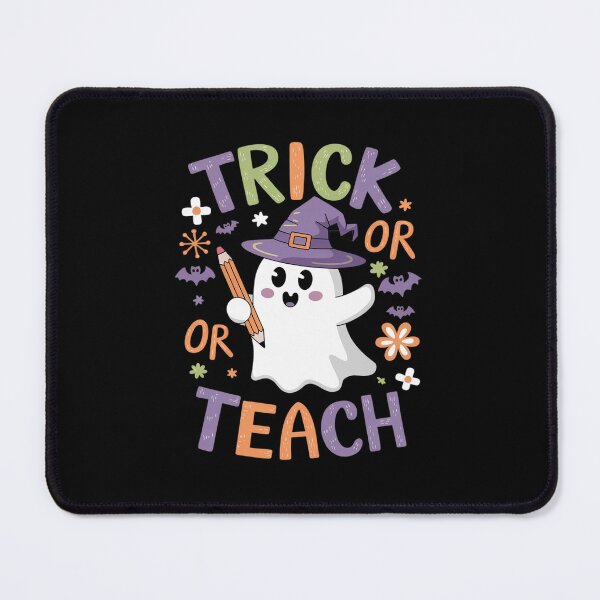 Item preview, Trick Or Teach Groovy Teacher Halloween Floral Ghost designed and sold by RsFilsingerArt.