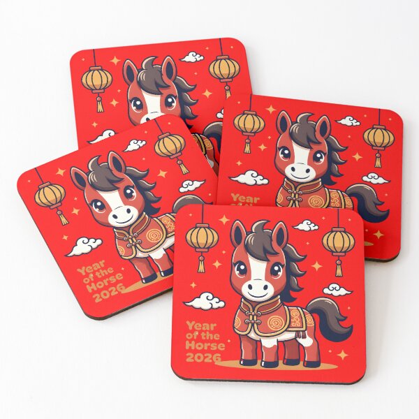 Item preview, Mini Horse Chinese New Year 2026 Kawaii Kids designed and sold by GrumpySableye.