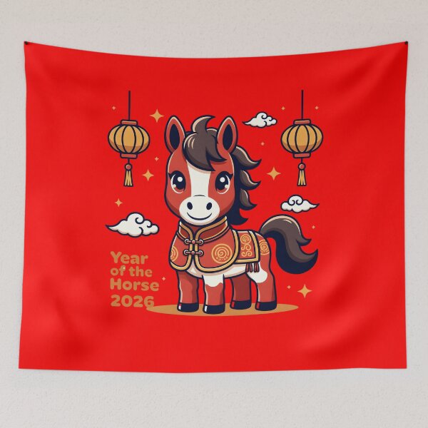 Item preview, Mini Horse Chinese New Year 2026 Kawaii Kids designed and sold by GrumpySableye.