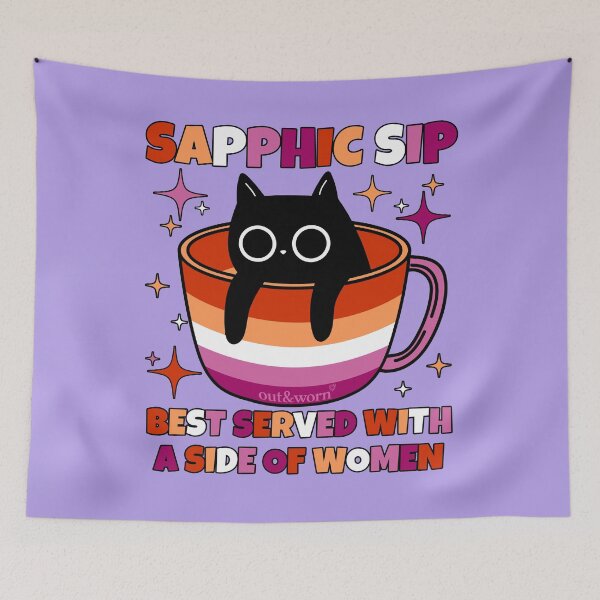 Item preview, Sapphic Sip - Lesbian Design designed and sold by outandworn.