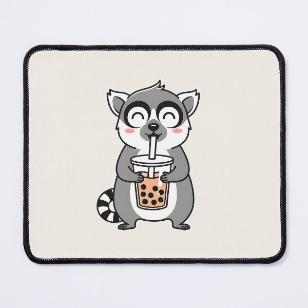 Item preview, Lemur and bubble tea designed and sold by PrintLabStudio.