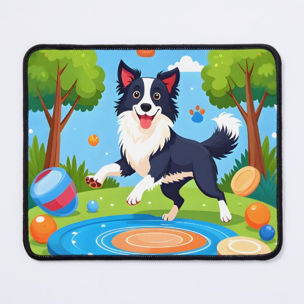 Item preview, Happy Border Collie Playtime designed and sold by PawJoyParents.