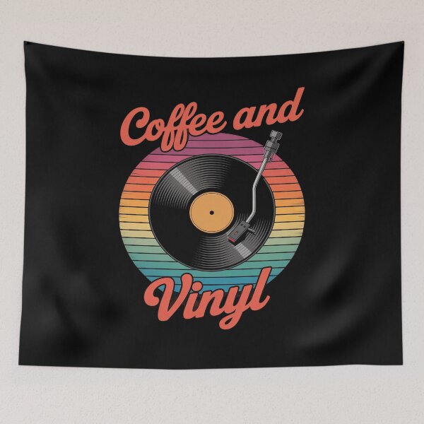 Item preview, Coffee and Vinyl Record Vintage Music designed and sold by VerseFarm.