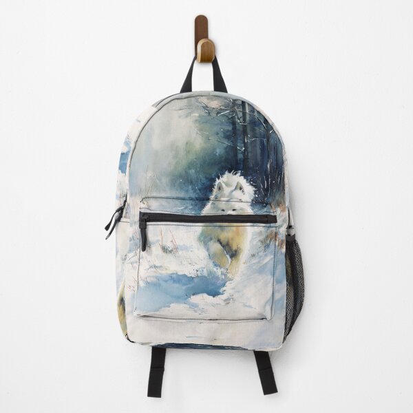 Item preview, A Samoyed bounding through a snowy forest, Dogs in Motion designed and sold by CDC40.