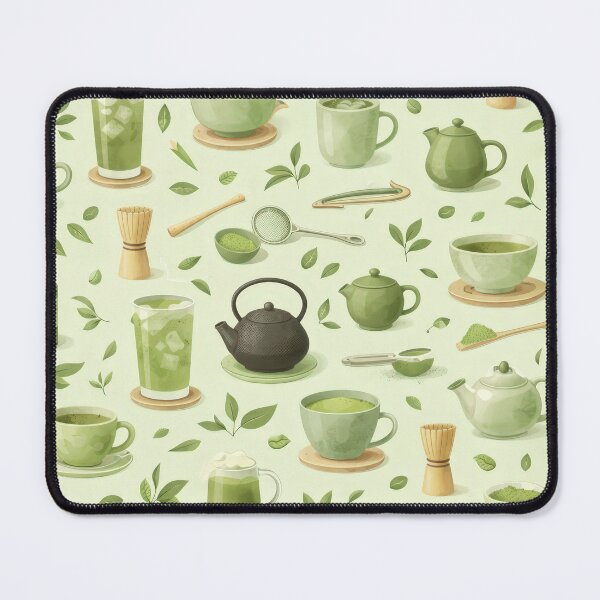 Item preview, Green Tea Ceremony Seamless Pattern Illustration designed and sold by juthamas8426.
