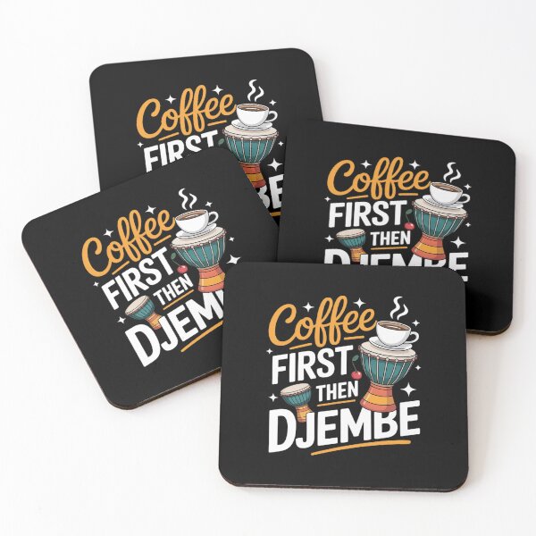 Item preview, Coffee First Then Djembe Mandinka African Music Djembe  designed and sold by VerseFarm.