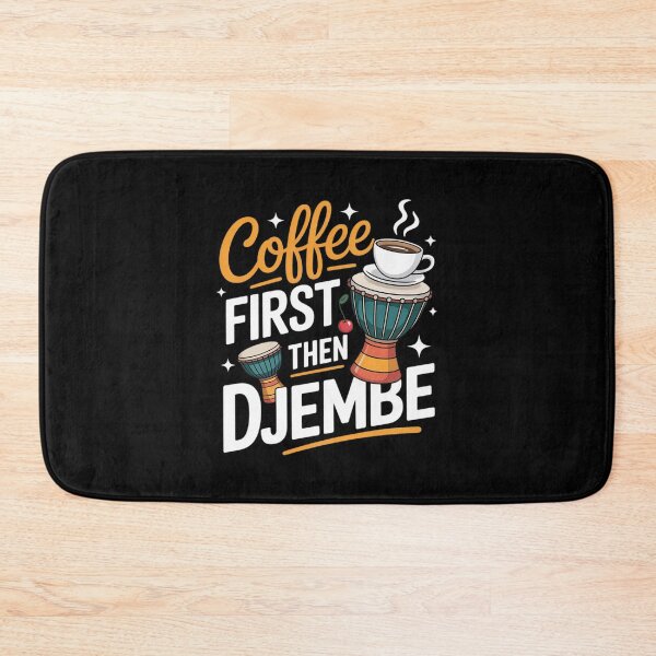 Item preview, Coffee First Then Djembe Mandinka African Music Djembe  designed and sold by VerseFarm.