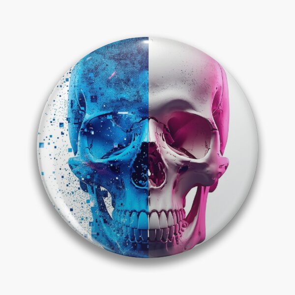 Item preview, Modern Skull Design with Pixel Effect designed and sold by Wonderful Designs.