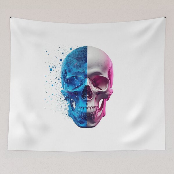 Item preview, Modern Skull Design with Pixel Effect designed and sold by Wonderful Designs.