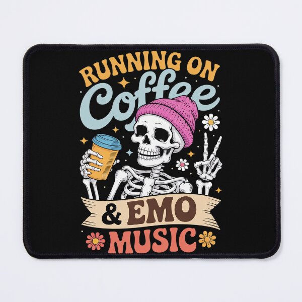 Item preview, Coffee Lover Caffeinated Running On Coffee & Emo Music  designed and sold by VerseFarm.