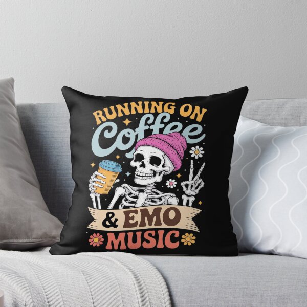 Item preview, Coffee Lover Caffeinated Running On Coffee & Emo Music  designed and sold by VerseFarm.