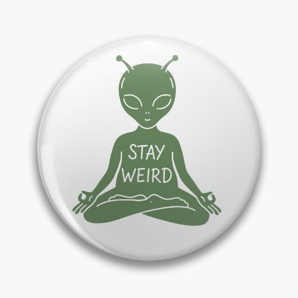 Item preview, Stay Weird Alien Meditation Illustration designed and sold by Senkov.
