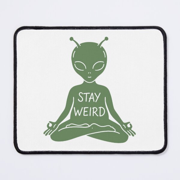 Item preview, Stay Weird Alien Meditation Illustration designed and sold by Senkov.
