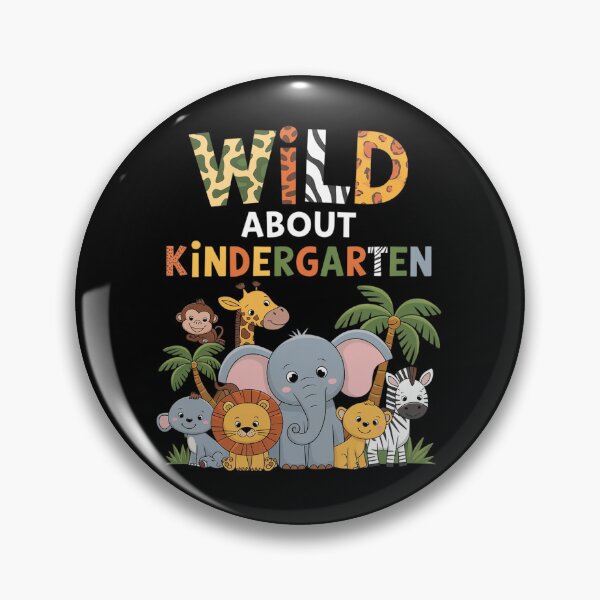 Item preview, Wild About Kindergarten Teacher Student Zoo Safari designed and sold by RsFilsingerArt.