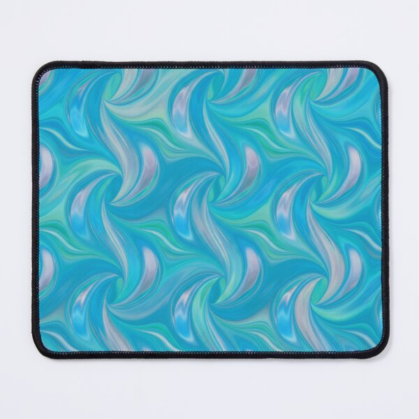 Item preview, Fluid Holographic Teal Aqua Fractal Flow designed and sold by JillyJ05.