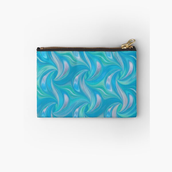 Item preview, Fluid Holographic Teal Aqua Fractal Flow designed and sold by JillyJ05.