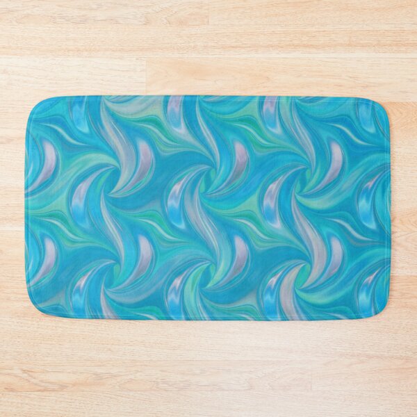 Item preview, Fluid Holographic Teal Aqua Fractal Flow designed and sold by JillyJ05.