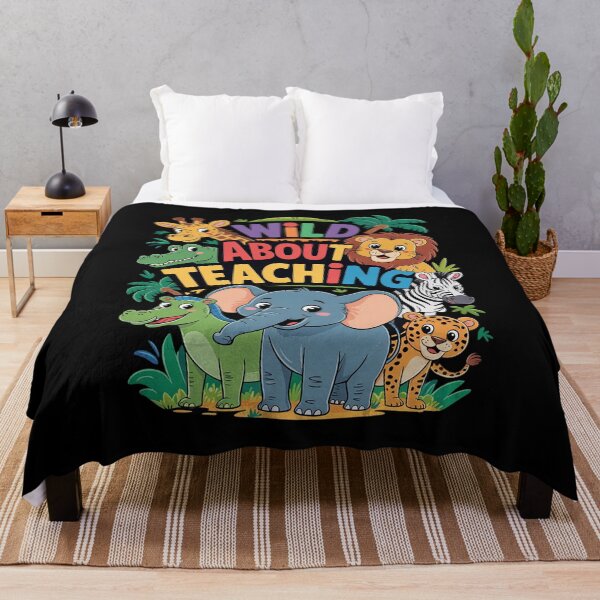 Item preview, Wild About Teaching Safari Jungle School Teacher designed and sold by RsFilsingerArt.
