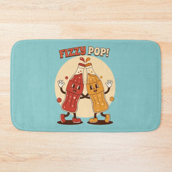 Item preview, Groovy Fizzy Pop Duo: Retro 70s Soda Cheers designed and sold by Minimochi Art.