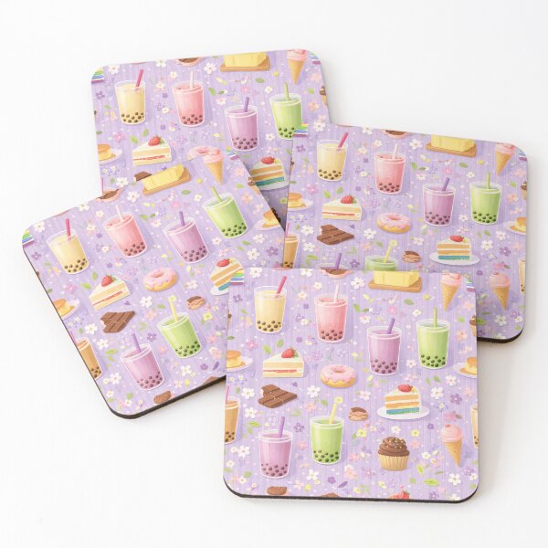 Item preview, Cute Bubble Tea and Dessert Seamless Pattern designed and sold by juthamas8426.