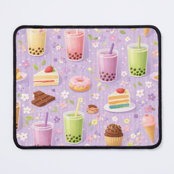 Item preview, Cute Bubble Tea and Dessert Seamless Pattern designed and sold by juthamas8426.