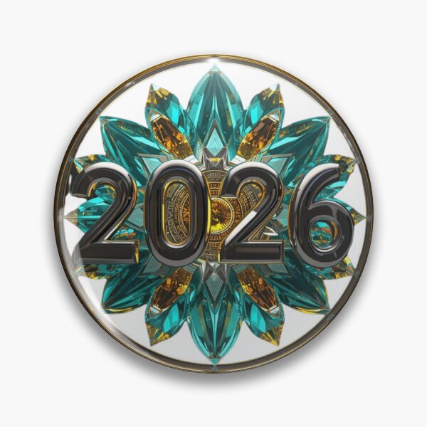Item preview, 2026 New Year Bio-Digital Bloom - Futuristic Teal & Liquid Chrome Aesthetic designed and sold by sa-prints.