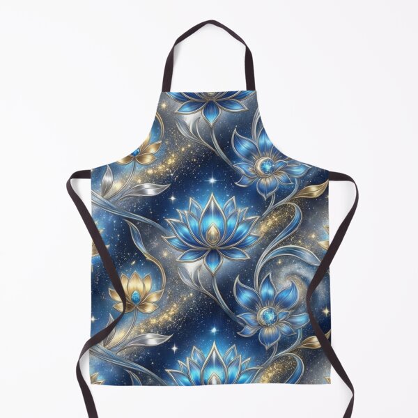 Item preview, Golden Celestial Blooms - Starry Night Dream Pattern designed and sold by JillyJ05.