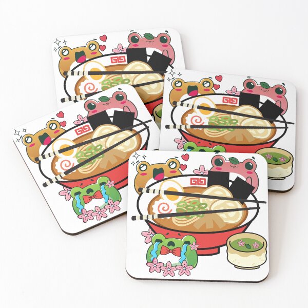 Item preview, Dramatic Ramen Frog - Kawaii Floral Tea Time designed and sold by Kanniax.