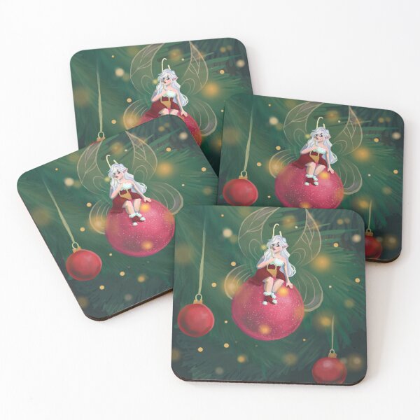 Item preview, Christmas Fairy on Red Ornament Illustration designed and sold by LunaWhish.