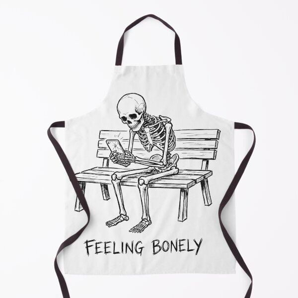 Item preview, Feeling Bonely Funny Skeleton Illustration Dark Humor Design designed and sold by CreativeHymms.