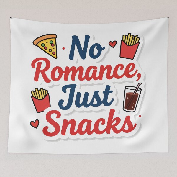 Item preview, No Romance Just Snacks - Funny Fast Food Sticker & Pizza Lover Gift designed and sold by Design-Pro-21.