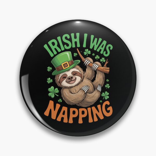 Item preview, Irish I Was Napping Sloth St Patricks Day designed and sold by cosmicncozyS.