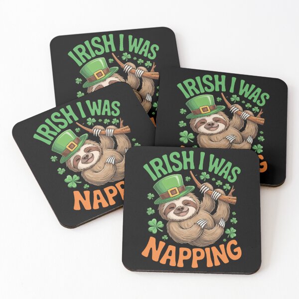 Item preview, Irish I Was Napping Sloth St Patricks Day designed and sold by cosmicncozyS.