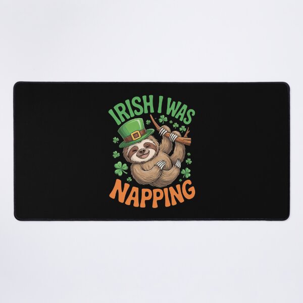 Item preview, Irish I Was Napping Sloth St Patricks Day designed and sold by cosmicncozyS.
